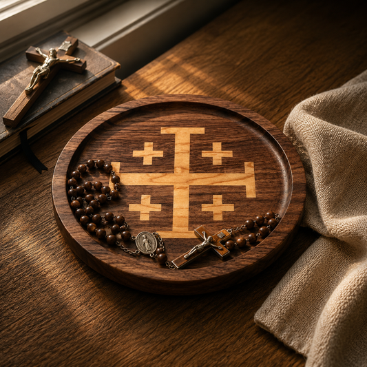Jerusalem Cross Rosary Rest