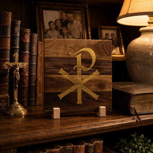 Chi Rho Sacred Symbol Plaque