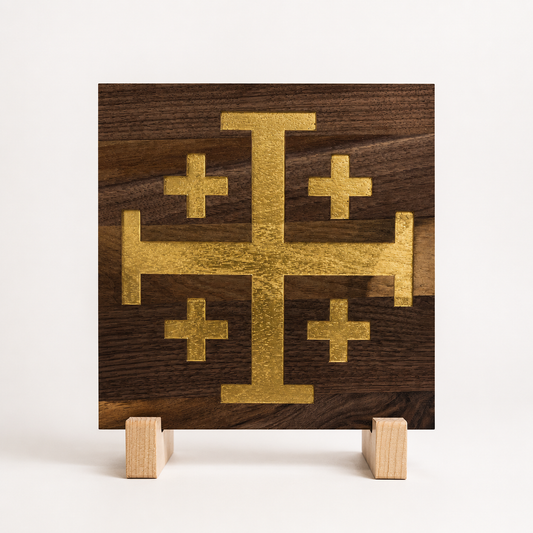 Jerusalem Cross Sacred Symbol Plaque