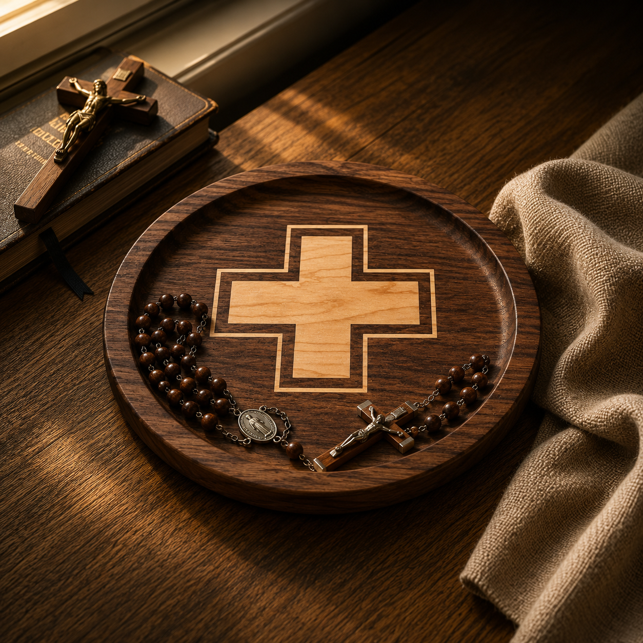 Impact Cross Rosary Rest