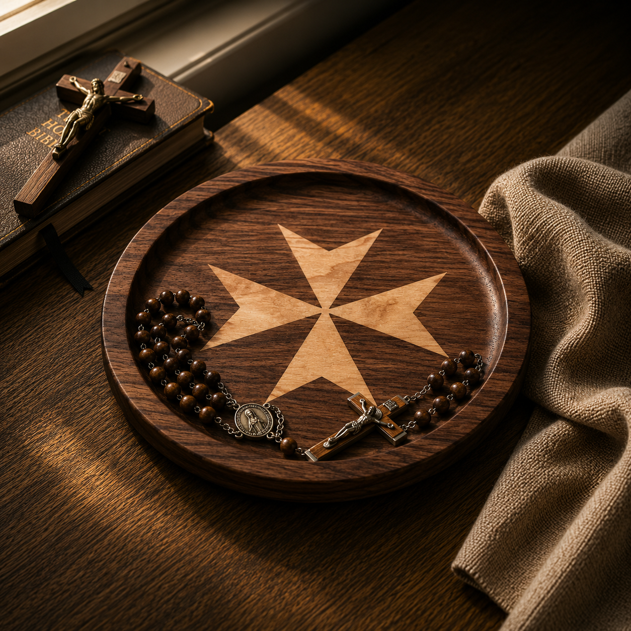 Maltese Cross Rosary Rest